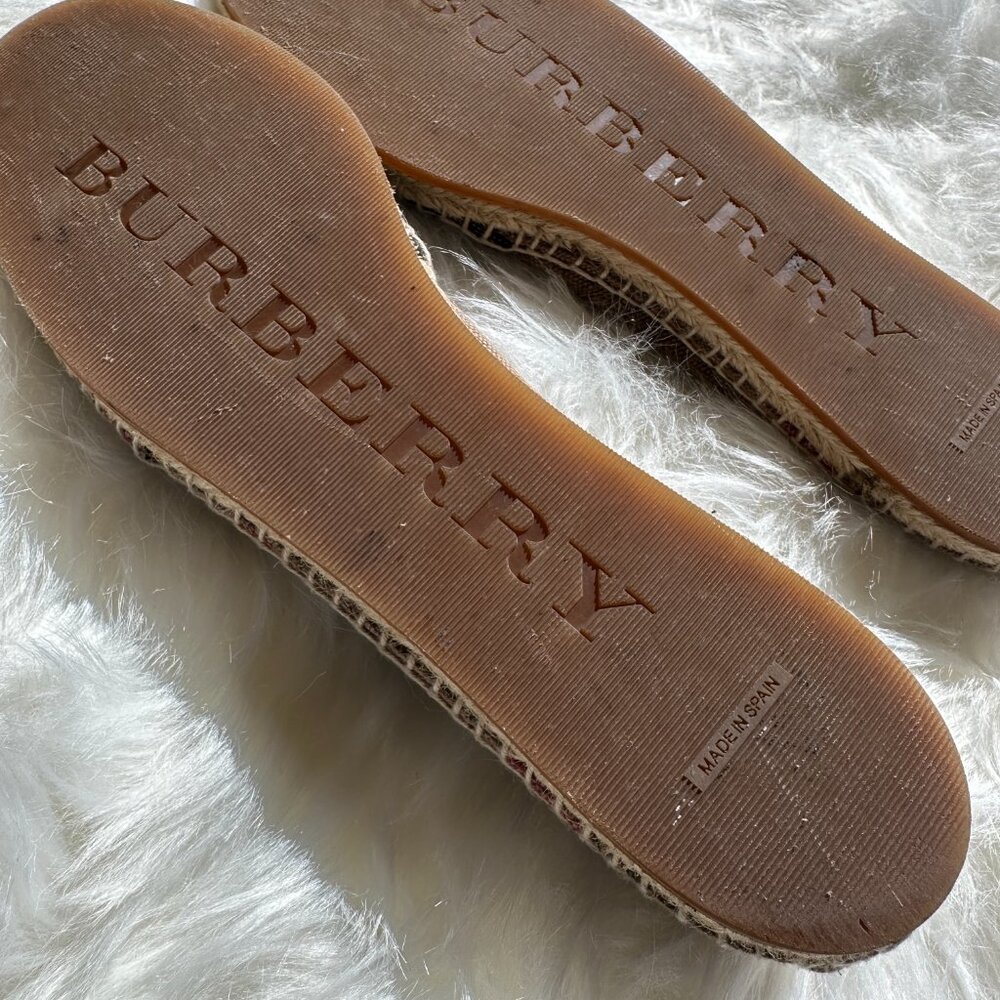 BURBERRY HOUSE CHECK PATTERN ESPADRILLES Size 39.5 - Picture 6 of 7